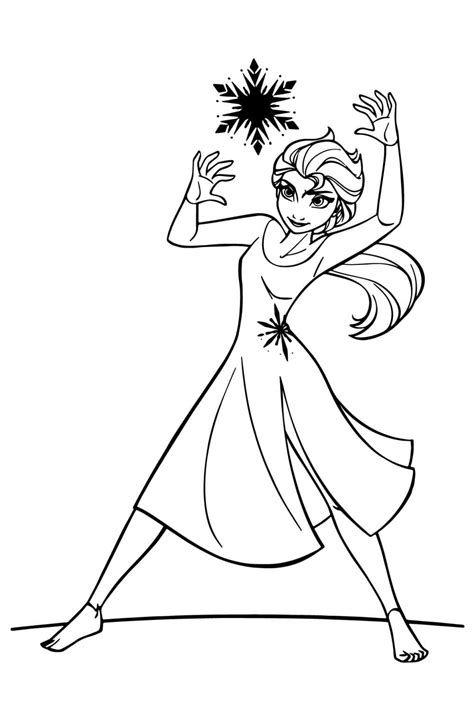 powerful elsa coloring page  printable coloring pages  kids