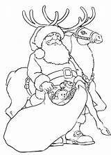 Coloring Santa Pages Christmas sketch template