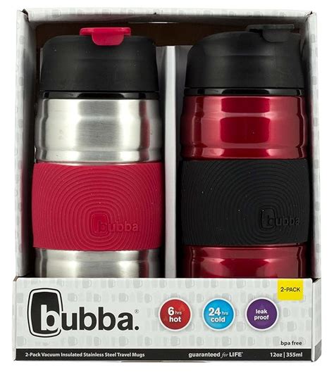 bubba hero grip stainless steel travel mugs  oz sscranberry cranberryblack  pack review