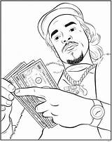 Coloring Rapper Rap Future Book Sheets Pages Da Color Cartoon Choose Board Drawings Bun Shea Rappers Gangsta Template sketch template