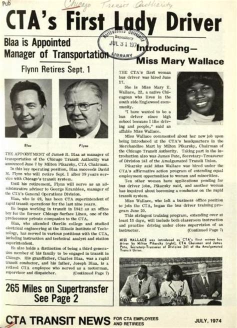 Yesterday Today Mary Wallace The First Female Bus Driver