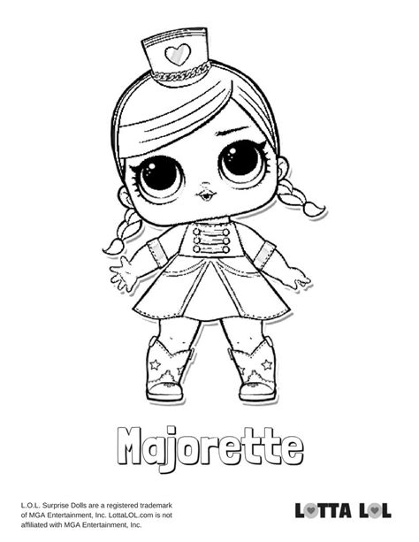 majorette coloring page lotta lol unicorn coloring pages cute