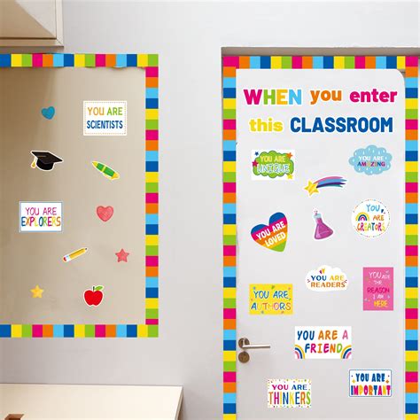 buy colorful rainbow classroom bulletin board decoration set wall door