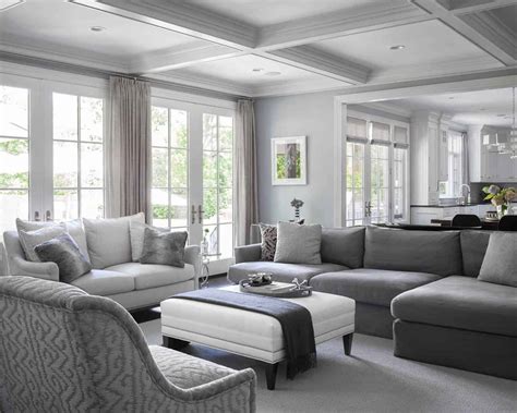 modern grey living room  timeless  elegant space