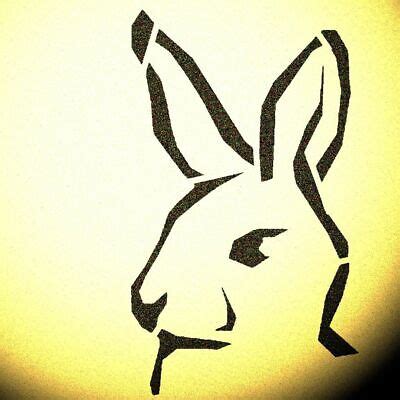 realistic bunny head stencil rabbits bunnies spring easter stencils ebay
