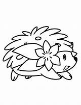 Pokemon Shaymin Coloring Pages Getdrawings Printable Getcolorings sketch template