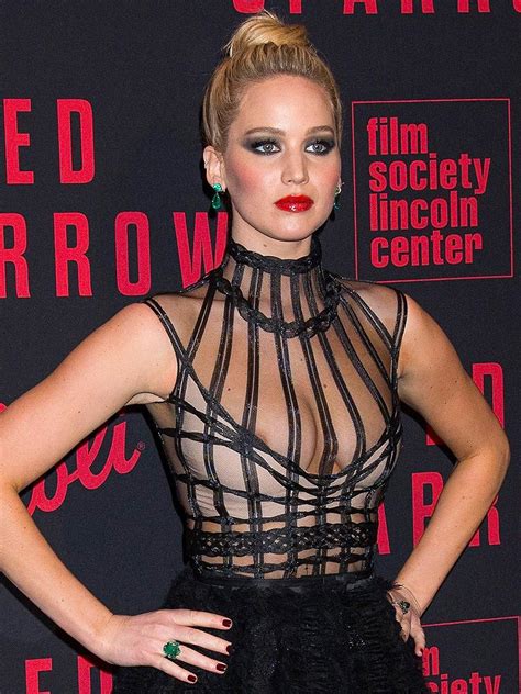 Jennifer Lawrence Nip Slip At Red Sparrow Premiere