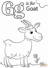 Goat Coloring Letter Pages Preschool Baby Printable Alphabet Words Color Start Sheets Kids Abc Worksheets Colouring Preschoolers Drawing Kindergarten Letters sketch template