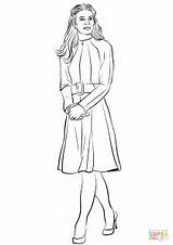 Coloring Pages Duchess Cambridge Kate Middleton Catherine Printable sketch template