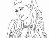 Ariana Grande Coloring Necklace Pages Coloringcrew sketch template