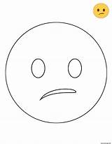 Emoji Confused Coloriage Dessin Imprimer Kissy sketch template