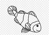 Fish Coloring Kids Clown Funny Drawings Line Clipart sketch template