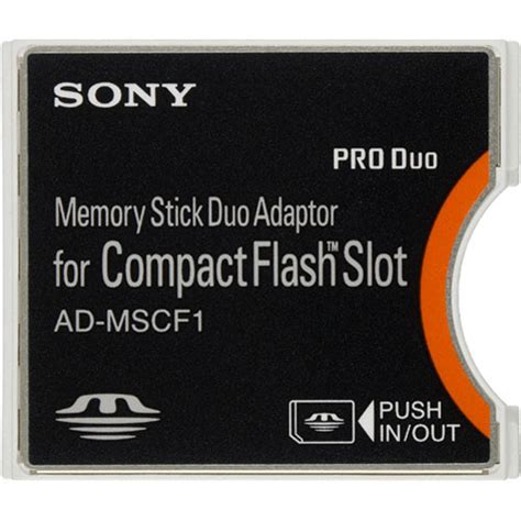 sony memory stick duo adaptor  compactflash slot admscf bh