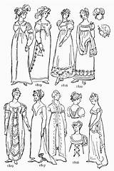 Regency Austen Worn Reign Fashions sketch template