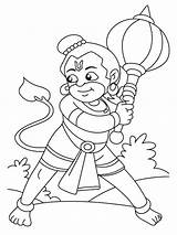 Hanuman Drawing Coloring Pages Lord Colouring Kids Color Printable Getdrawings Getcolorings Print sketch template