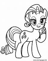 Pony Rarity Coloring Pages Unicorn Little Printable Clipart Alicorn Pretty Kids Quality High Color Library Popular sketch template