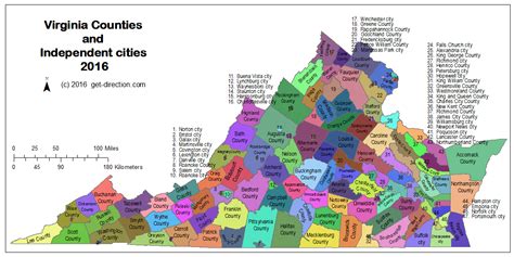 map  virginia counties  independent cities