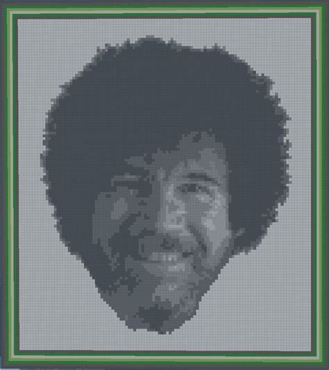 Bob Ross Minecraft Pixel Art