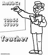 Teacher Coloring Pages School Colorings sketch template