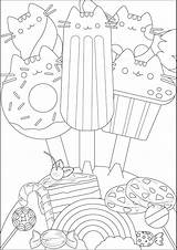 Pusheen Coloring Pages Color Print Kids Children sketch template