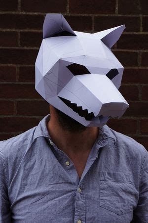 big bad wolf mask wolf mask cardboard mask werewolf mask