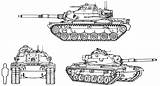 M60 Battle Patton Inetres Armored Vehicles Turret sketch template