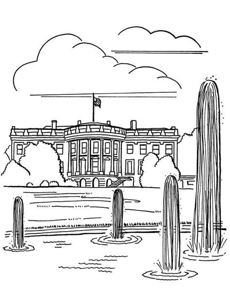 white house coloring pages