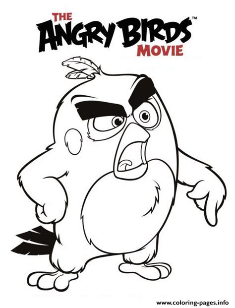 angry birds  red coloring pages printable