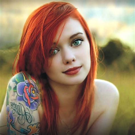 pin by c veman69 on tattoo woman red haired beauty