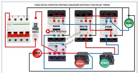 semi automatic star delta starter wiring diagram  timer