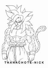 Goku Instinct Ssj4 Super Saiyan Thanachote Broly Vegeta Instinto Gogeta Dbz Dragonball sketch template