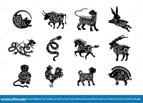 de reeks symbolen van de chinese horoscoop vector illustratie illustration  leuk paard