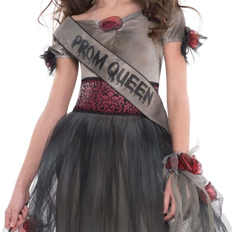 girls teen prom queen zombie halloween tiara crown dead new fancy dress