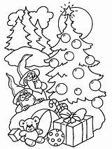 Kleurplaten Picgifs Kerstboom Kerst Kerstfeest Pakjes Kerstbal Malvorlagen1001 Animaatjes Kleuren Elfjes sketch template