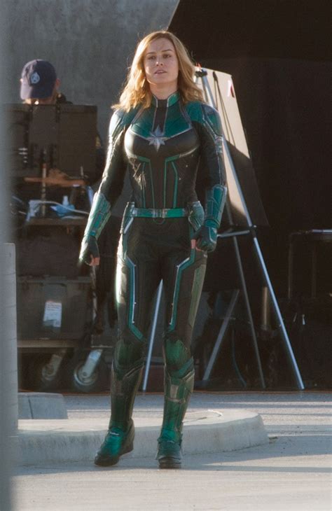Brie Larson On The Set Of Captain Marvel In Los Angeles 03