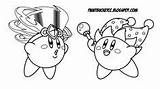 Kirby Colouring sketch template
