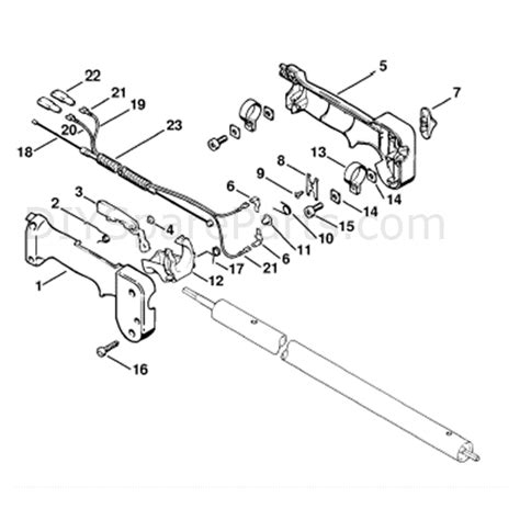 stihl fs  brushcutter fsr parts diagram handle