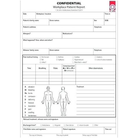 patient report form template   professional templates