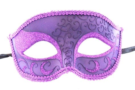crescent mask deep purple halloween venetian mardi gras