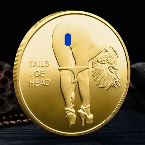 Token Challenge Coin Sexy Lady Good Luck Heads Tails Funny Ts For