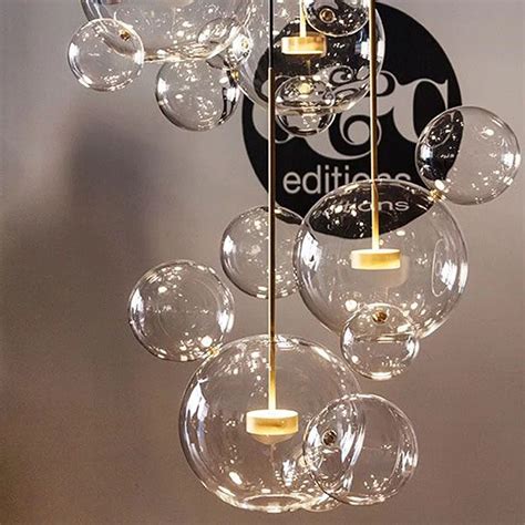 Modern Bolle Led Pendant Lights Globe Glass Pendant Lamps Dining Room