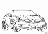 Mercedes Benz Slk Coloring Pages Car Class Drawing Clipart Smart Color Printable Mercedez Super Convertible 2009 2010 sketch template