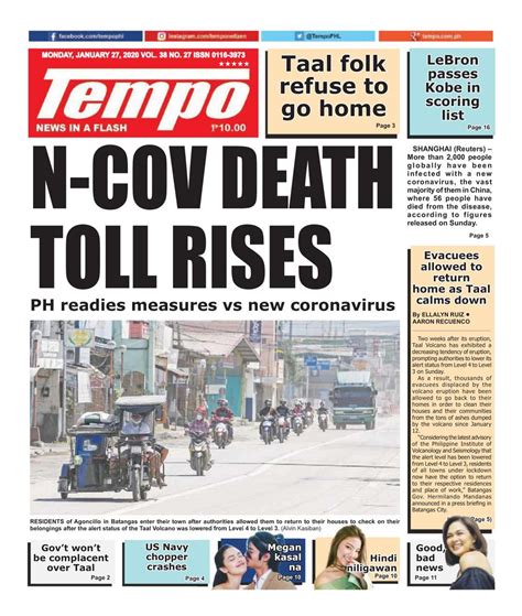 Tempo January 27 2020 Newspaper Get Your Digital Subscription