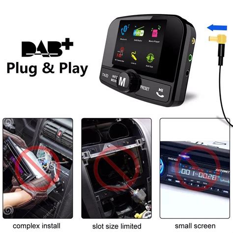 newest portable  car dabdab  fm transmitter bluetooth function  aux  buy dab