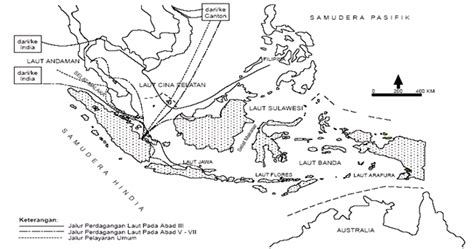 agama buddha peta jalur pelayaran antara india indonesia