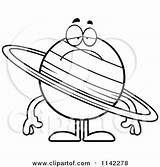 Saturn Planet Clipart Smiling Coloring Sad Cory Thoman Surprised Cartoon Vector Outlined Royalty Illustration Clipartof Collc0121 Protected sketch template
