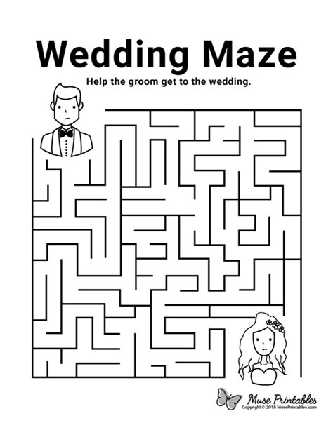 printable wedding maze    httpsmuseprintablescom