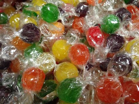 assorted fruit flavored semi sour hard candy balls
