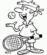 Tennis Coloring Sports Pages Guy Color General Newlin Drawn Tim Tt sketch template