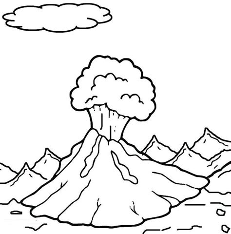 volcano coloring pages  print coloring pages  kids coloring